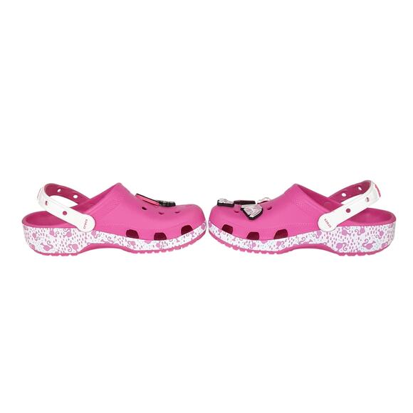 Crocs Classic Barbie Clogs Pink Slip On Comfort Water Shoes Jibbitz Womens 8 - Picture 6 of 8